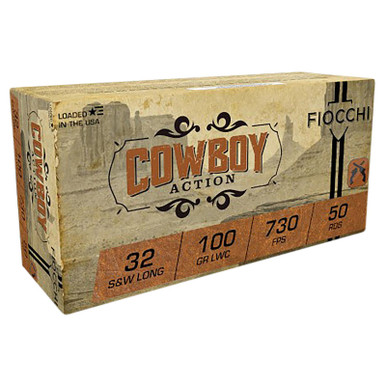 Fiocchi 32LA Cowboy Action 32S&WLong 100gr Lead Wadcutter 50 Per Box/20 Case