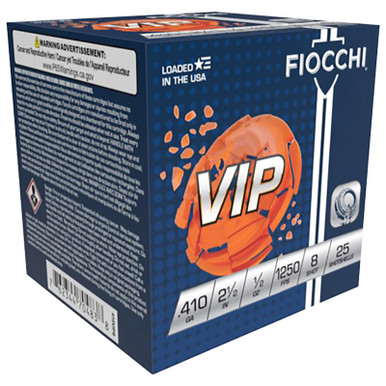 Fiocchi 410VIP8 Exacta Target VIP 410Gauge 2.50" 1/2oz 8Shot 25 Per Box/10 Case