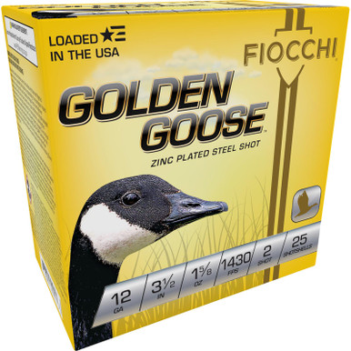 Fiocchi 1235GG2 Golden Goose 12Gauge 3.50" 1 5/8oz 2Shot 25 Per Box/10 Case