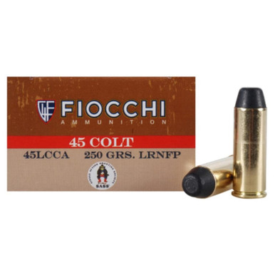 Fiocchi Cowboy Action 45LCCA 45 Colt (Long Colt) 250GR LRN Flat Point 50 Rounds