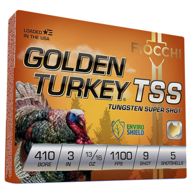 Fiocchi 410TSS9 Golden Turkey TSS 410Gauge 3" 13/16oz 9Shot 5 Per Box/10 Case