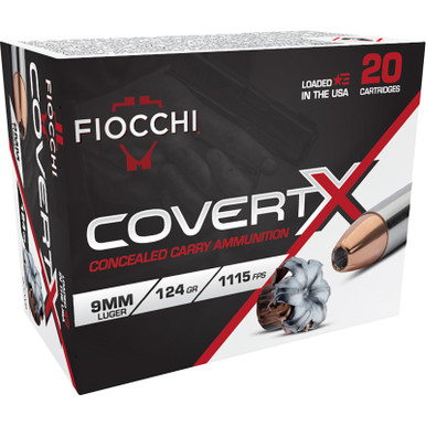 Fiocchi 9CCWB9mm Luger 124gr Jacketed Hollow Point 20 Per Box/10 Case