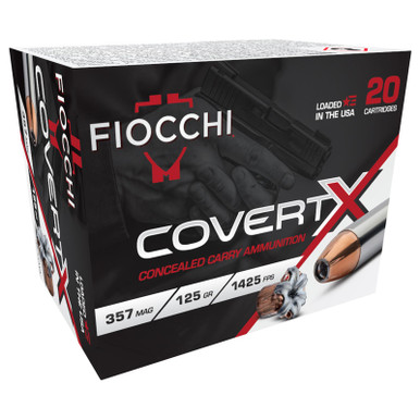 Fiocchi 357CCWA CovertX 357Mag 125gr Jacketed Hollow Point 20 Per Box/10 Case