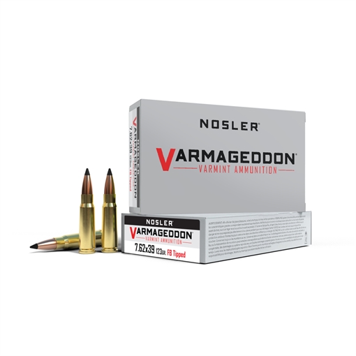 Nosler Nosler Varmageddon Rifle Ammunition 7.62x39 123 gr. VG FBT 20 rd. 60176