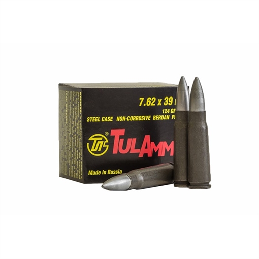 Tula Ammo 7.62X39MM 122GR HOLLOW POINT 20/BOX UL076202