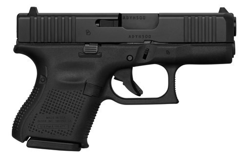 Glock G26 Gen5 9mm, 3.43" Barrel, Fixed Sights, 10rd