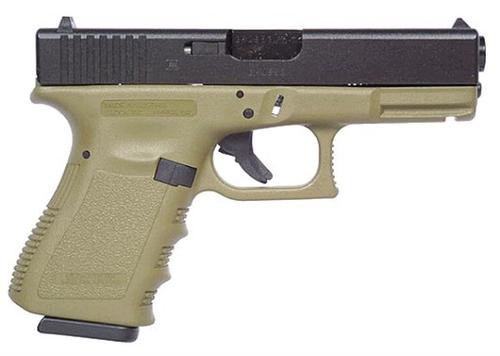 Glock 19 9mm, Fixed Sights, Olive Drab, 10rd Mags