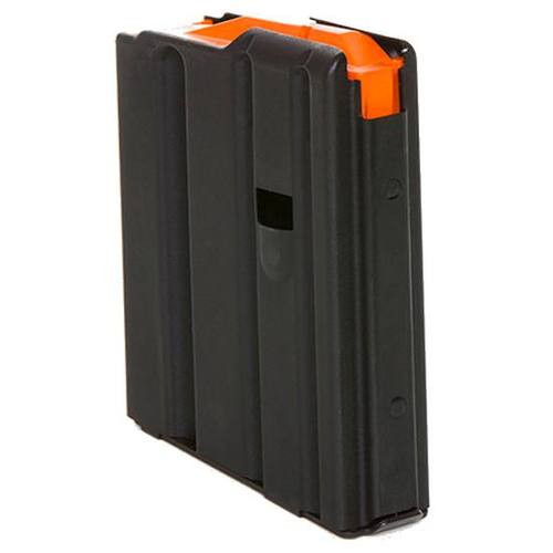 DuraMag Magazine, 223 Rem/556NATO, 10Rd, Black, Fits AR Rifles, Stainless Steel, Orange Anti-Tilt AGF Follower
