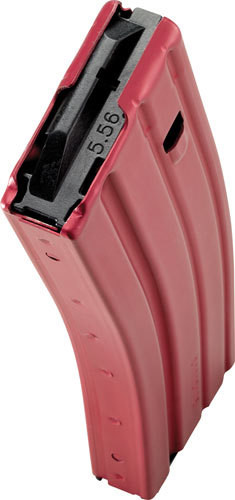 CPD AR-15 Magazine, 223Rem/5.56NATO, 30Rd, Red, Aluminum, Black Anti-Tilt AGF Follower