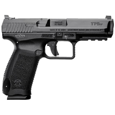 Canik HG4865N TP9 SF Full Size 9mm Luger 18+1 4.46" Black Nitride Match Grade Barrel, Black Cerakote Serrated Steel Slide & Polymer Frame w/Picatinny Rail, Black Interchangeable Backstrap Grip