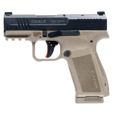Canik HG7884CABD-N Mete MC9L *CA Compliant 9mm Luger 10+1 3.18" Black Steel Barrel, Black Nitride Steel Serrated Slide, Flat Dark Earth Polymer Frame w/Picatinny Rail, Interchangeable Backstrap Grip