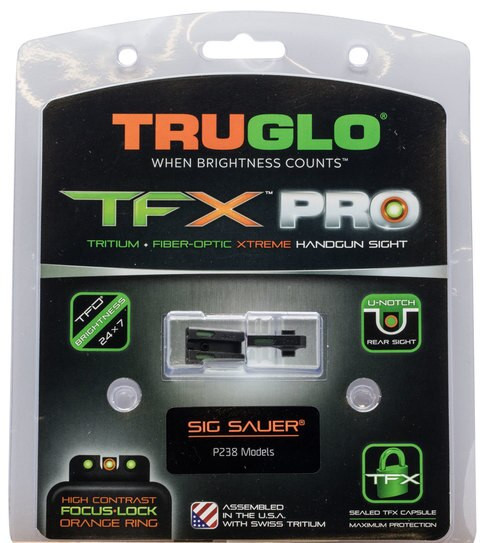 Truglo TFX Sight Set, #6 Front/#8 Rear, Sig P Series, .40 S&W, .45 ACP Firearms