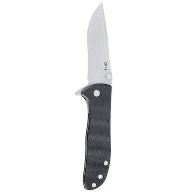 CRKT 6450D2 Drifter EDC 2.88" Folding Drop Point Plain Stonewashed D2 Steel Blade, Black Textured G10 Handle