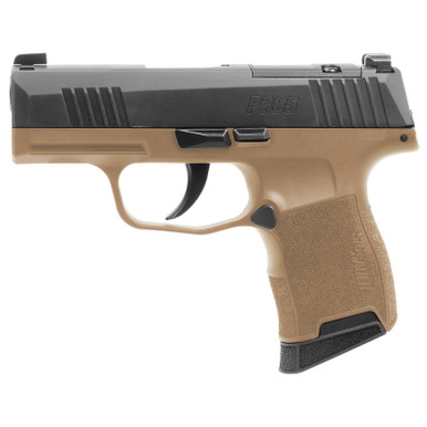 Sig Sauer 3659CTXR3P P365X Micro-Compact Frame 9mm Luger 10+1 3.10" Steel Barrel, Optic Ready/Serrated Slide, Coyote Tan Stainless Steel Frame w/Accessory Rail, Polymer Grip
