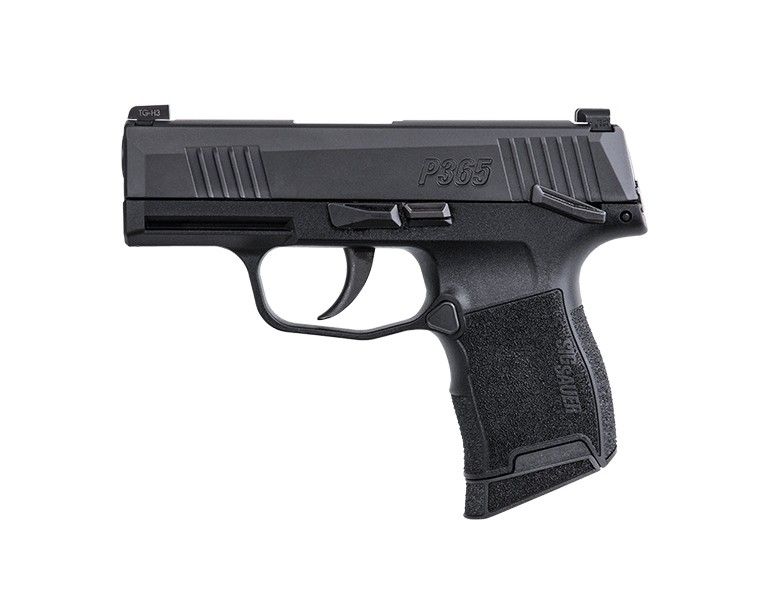Sig Sauer P365 Optic Ready Pistol 365-380-BSS-MS-MA, 380 ACP, 3.1in, Black Polymer Grip, 10 Rds