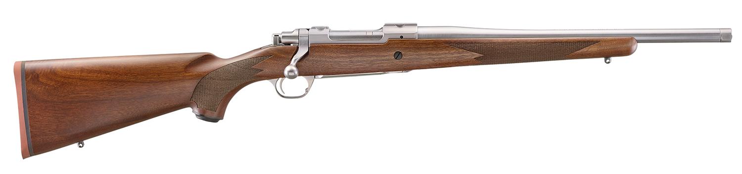 Ruger M77 Hawkeye Hunter Bolt Action Rifle 67105, 6.5 Creedmoor, 16.6 in, American Walnut Stock, Stainless Satin Threaded Barrel, 4+1
