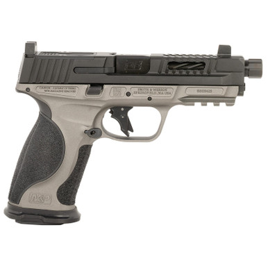 Ed Brown MPFMATCH Fueled M&P Match 9mm Luger 19+1 4.75" Black Nitride Match Grade Threaded Barrel, Black Nitride Optic Cut/Ported/Serrated Stainless Steel Slide