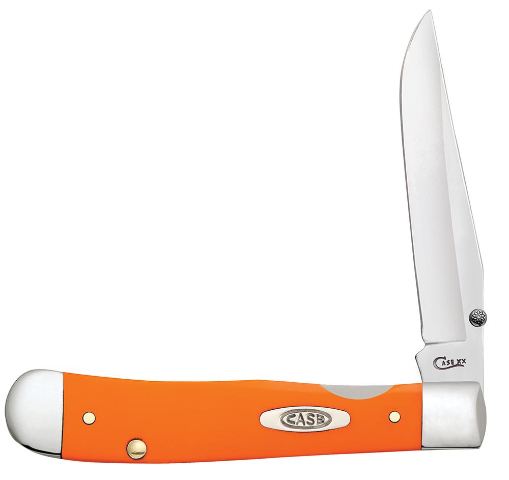 Case Kickstart Smooth Orange Synthetic Trapperlock Folding Pocket Knife #80511