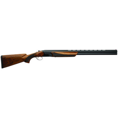 Charles Daly 930395 202E 20 Gauge Break Open 3" 2rd 26" Black Over/Under Vent Rib Barrel, Black Engraved Steel Receiver, Fixed w/Pistol Grip Walnut Stock