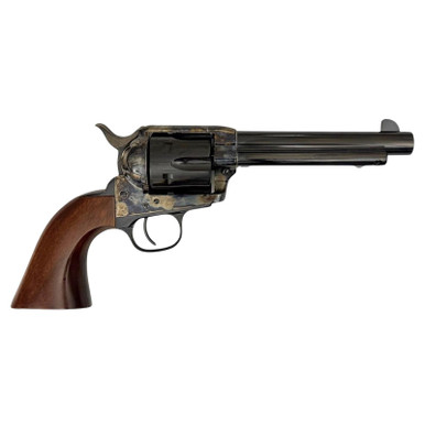 Taylors & Company 551018 1873 Cattleman Uberti 9mm Luger 6 Shot 5.50" Blued Round Barrel, Cylinder & Steel Frame, Exposed Hammer