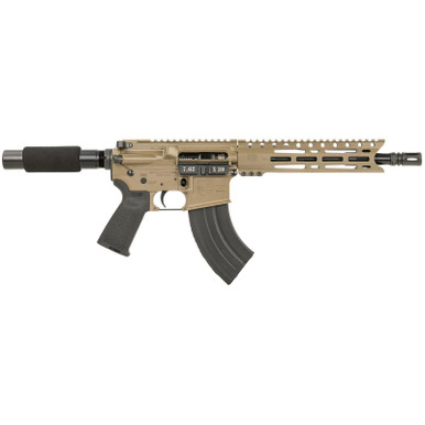 Diamondback DB1915O061 DB15 7.62x39mm 28+1 10", FDE, Carbon Lower, 9" M-LOK Handguard, Black Padded Buffer Tube/Magpul Grip