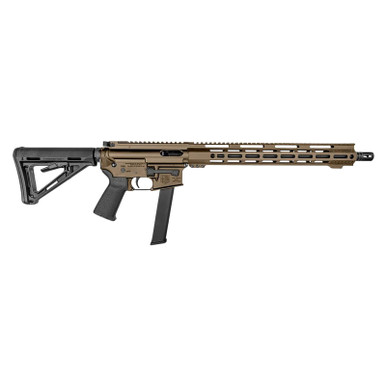 Diamondback DB1418P061 DB15 9mm Luger 32+1 16", FDE Rec/M-Lok Handgaurd, Carbon Lower, Black Magpul CTR Stock/K2 Grip, Flash Hider