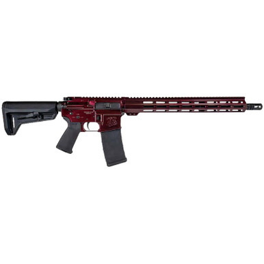 Shark Coast Tactical 300-040-1000-00 Blaze 5.56 NATO 30+1 16" Black Nitride Threaded Barrel, Red Blaze Cerakote Picatinny Rail Aluminum Receiver, Magpul SL-K Black Polymer Stock, Black Polymer Grip