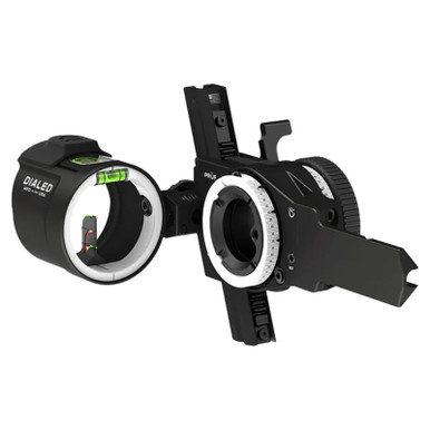 Dialed Archery Hunting Sight Prüf Bridge-Lock Dovetail 3VA Three Pin Vertical Adjustable .019 RH