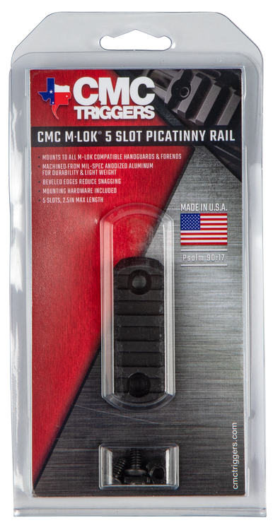CMC Triggers M-LOK Rail 5 Slot Black M-LOK Rail 5 Slot