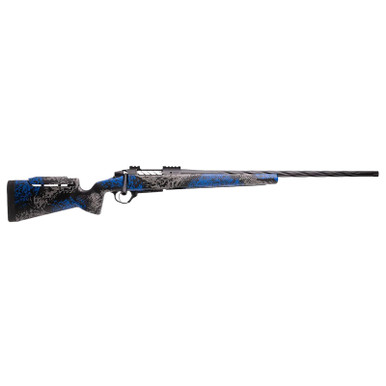 Seekins Precision 0011710323-F Havak PH3 6.5 Creedmoor 24" Black Fluted Threaded Barrel, Black Picatinny Rail Steel Receiver, Adj Cheek Riser Glacier Shadow Synthetic Stock