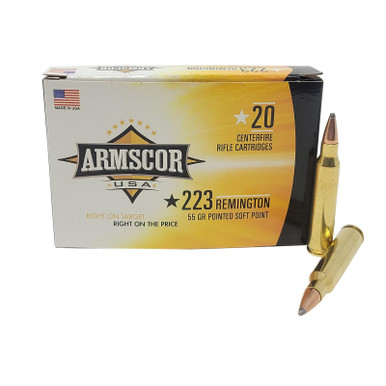 Armscor AC2232N USA 223Rem 55gr Pointed Soft Point 20 Per Box/50 Case