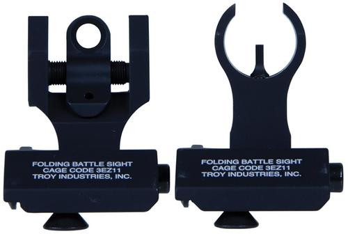 Troy 45 Degree Folding BattleSights HK Front and Round Rear Black