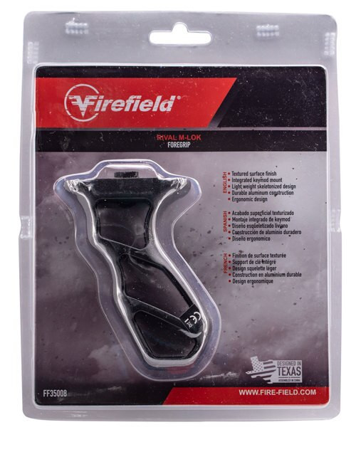 Firefield Rival Foregrip Matte Black Aluminum M-Lok Mounted for AR-Platform