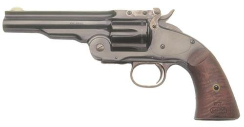 Cimarron Model 3 Schofield .45 Long Colt 7" Barrel Blue Steel Finish Smooth Walnut Grip