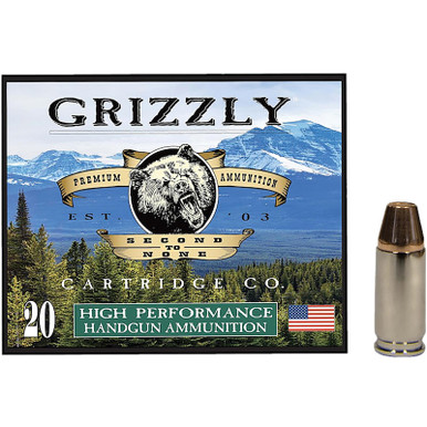 Grizzly Ammo GC9+P+49mm+P Luger 124gr Full Metal Jacket Flat Point 20 Per Box/10 Case