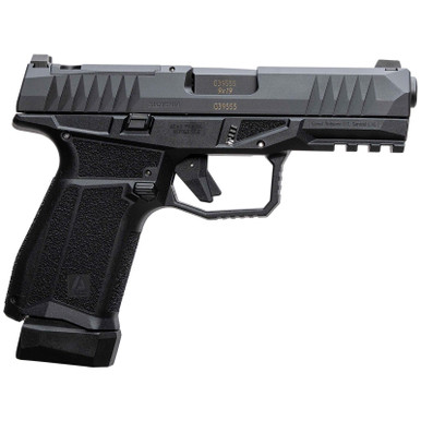 AREX 815537024074 Delta M Gen2 Compact Frame 9mm Luger 15+1 4" Black Steel Barrel, Black Nitride Steel Optic Cut/Serrated Slide, Black Polymer Frame w/Picatinny Rail, Black Stippled Grip, Ambidextrous