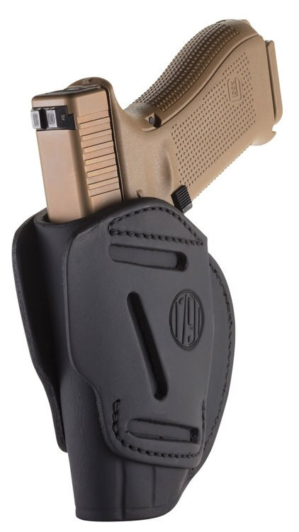 1791 Gunleather 3 Way Glock 17/HK VP9/S&W M&P9/Springfield XD9, Steerhide, Stealth Black