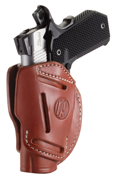 1791, 3 Way Holster, Outside Waistband Holster, Size 1, Ambidextrous, Classic Brown, Leather