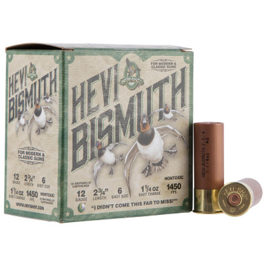 HEVI-Shot HS14706 HEVI-Bismuth 12Gauge 2.75" 1 1/4oz Bismuth 6Shot 25 Per Box/10 Case