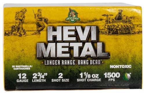 HEVI-Shot HEVI-Metal Long Range 12 Ga, 2.75", 2 Shot, 1 1/8oz, 25rd Box