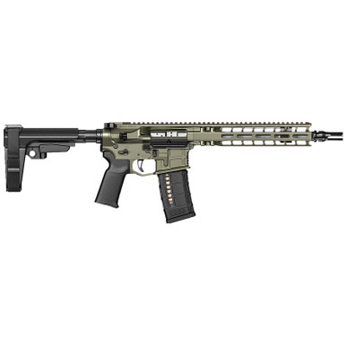 Radian Weapons R0515 Model 1 Pistol 223 Wylde 30+1 10.50", OD Green Billet Rec/M-Lok Handguard, Smooth Buffer Tube (No Brace), Magpul Grip, Ambi Controls, Dead Air QD Flash Hider, Adj. Triggers