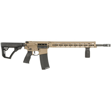 Daniel Defense 0212811090047 DDM4 V7 Pro 5.56x45mm NATO 18" 30+1, FDE Rec, Black OEM Overmolded Stock & Grip, Geissele Trigger