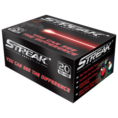 Streak 45230TMC-STRK-RED 45 ACP 230GR Total Metal Jacket Red Cold Tracer 20 Rounds