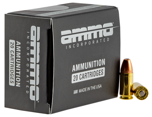 Ammo Inc Black Label 9mm, 115gr, Jacketed Hollow Point , 20rd Box
