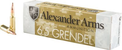 Alexander Arms 6.5 Grendel Lapua Scenar 123gr, Hollow Point, 20rd Box