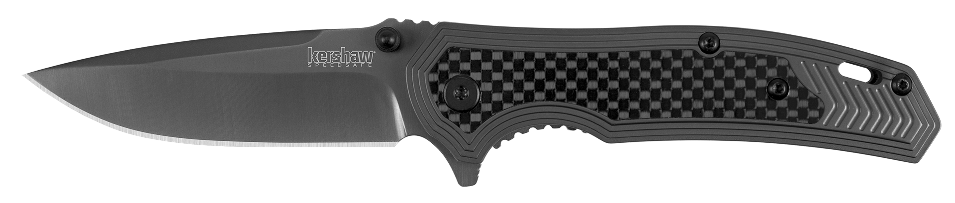 Kershaw Fringe Assisted Opening 3″ Blade Folding Pocket Knife w/Carbon Fiber Overlay #1605