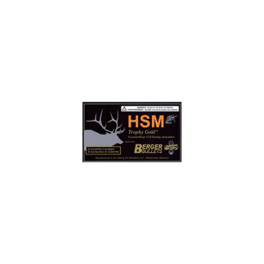 HSM 308210VLD Trophy Gold Extended Range 308 Win 210 gr Berger Hunting VLD Match 20 Per Box/ 25 Case