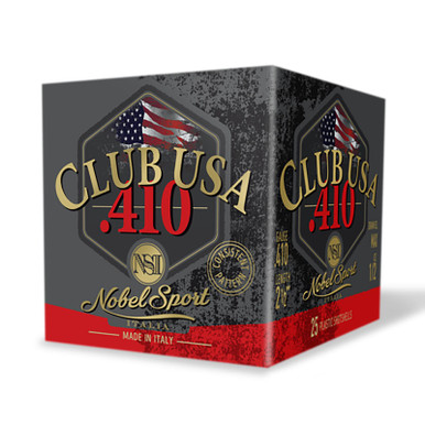 Nobel/eurosports Llc ANS41275 Club USA 410Gauge 2.50" 1/2oz 7.5Shot 25 Per Box/10 Case
