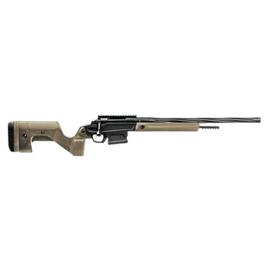 Stag Arms SABR01040002 Pursuit 6.5 Creedmoor 5+1 20" Threaded/Fluted Sporter, Black Cerakote Barrel/Rec, Tan OEM Hybrid Hunter Stock, TriggerTech Trigger, 20 MOA Scope Mount
