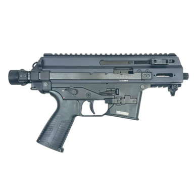 B&T Firearms BT36176502G APC 9K 9mm Luger 33+1 4.30" Black Threaded Barrel, Black Aluminum/Polymer Frame, Picatinny Rail, Brace Adapter, Black Polymer Grip, Ambidextrous, Glock Mag Compatible